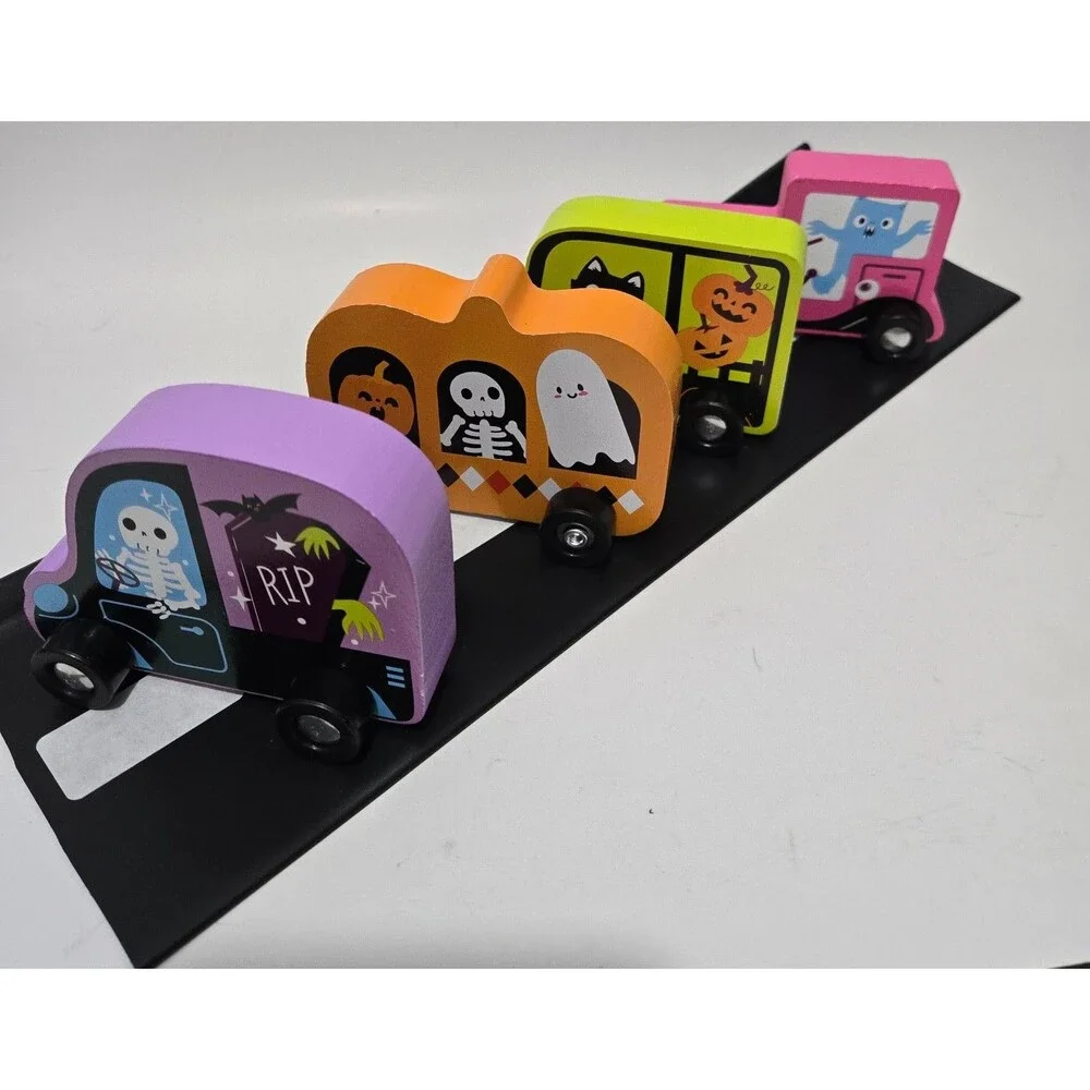 Target Bullseye Playground Halloween 2026 Decorative Wood Trucks Set Of 4 New